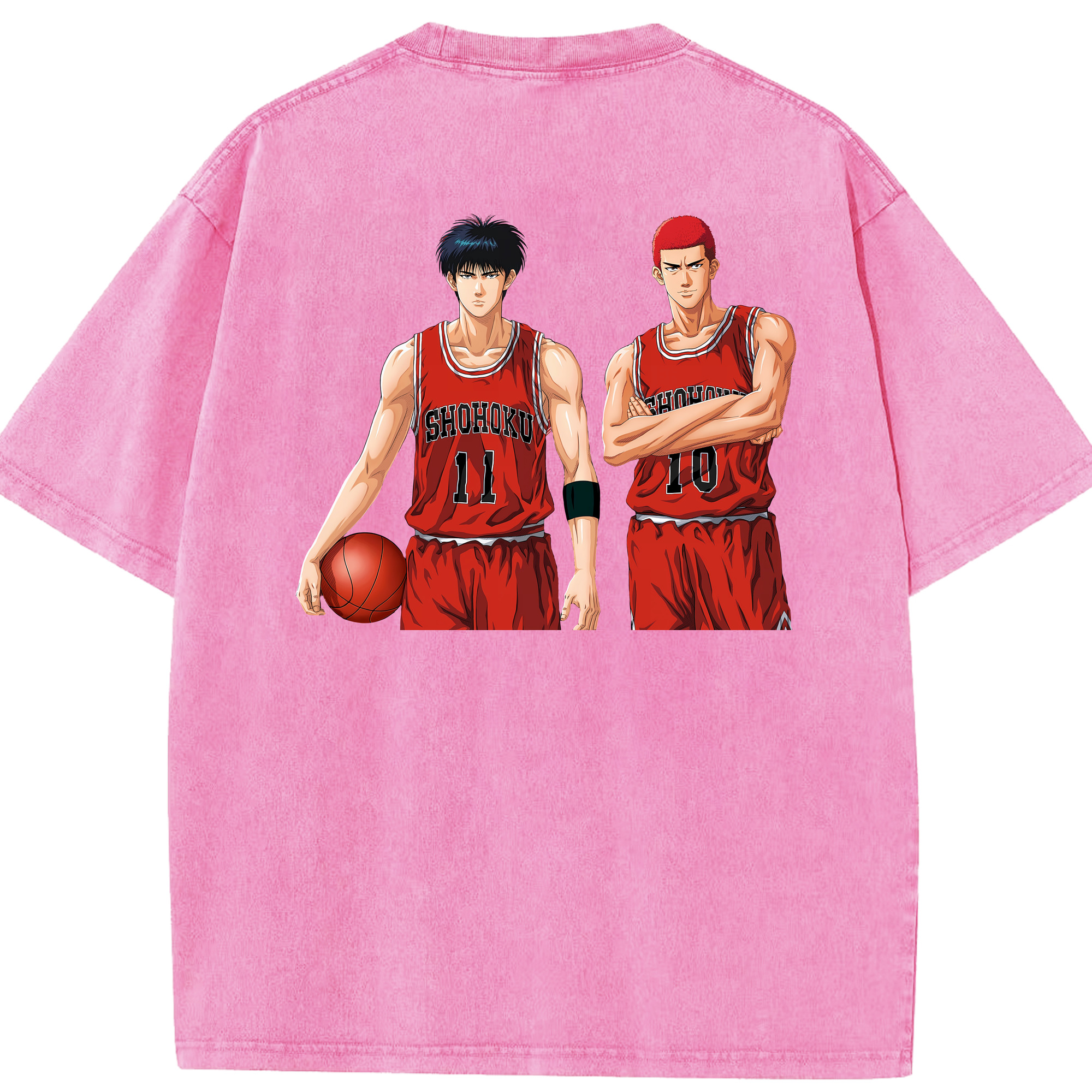 （画像用） SLAM DUNK／スラムダンク 綿100% ヴィンテージ風 半袖Tシャツ（背面プリント）